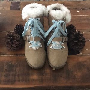 Justice girls suede booties size 7